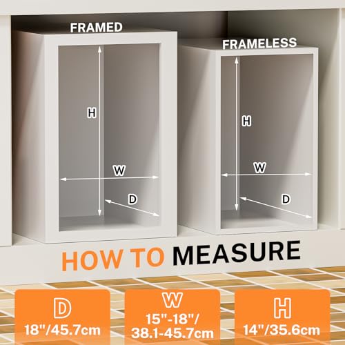 YJHome Pull Out Trash Can Under Cabinet with Push to Open Slides, Garbage Can Not Included, Cabinet Trash Can Pull Out Kit with Door Mounting Kit, Requires Minimum Cabinets Opening 15