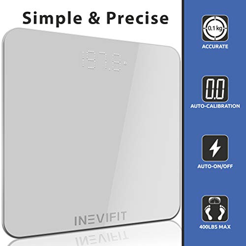 INEVIFIT Bathroom Scale, Highly Accurate Digital Bathroom Body Scale, Measures Weight for Multiple Users. Includes a 5-Year Warranty - Image 6