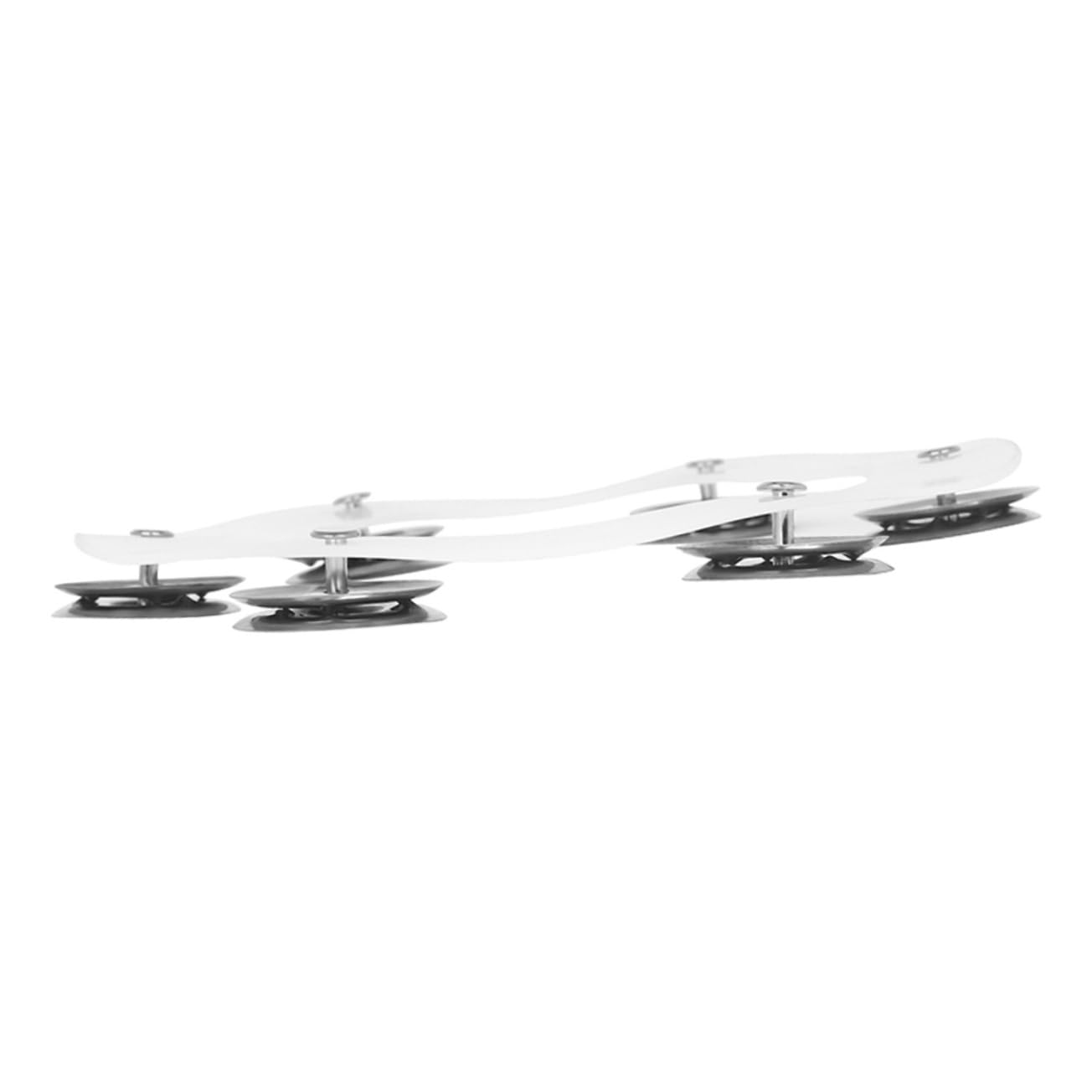 ERINGOGO Drum Tambourine Cymbals 6pcs Double Row Silicone Bell Pieces Tambourine Hat Cymbal Ring for Drum Set