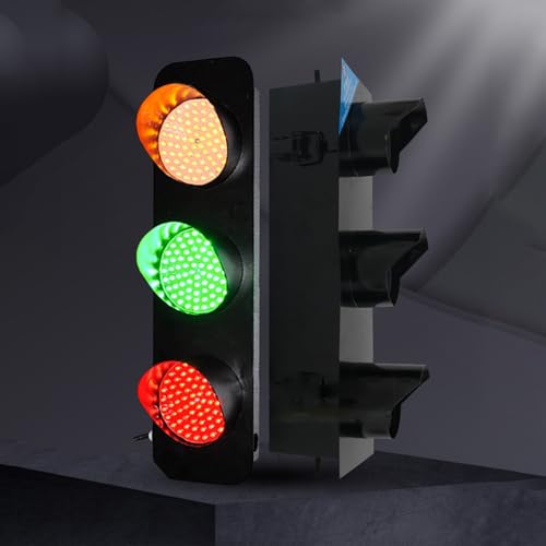 WNGJZZYC Feu Tricolore, Feux de Signalisation, Feu de Circulation à LED, Tricolore Lampe Voyant D'avertissement, Décoration D'avertissement, Angles Réglables