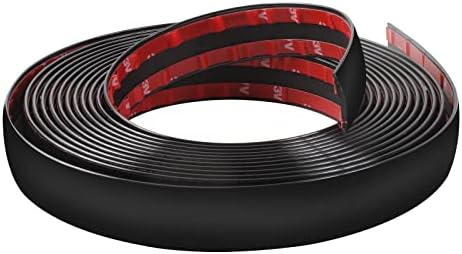 25FT Automotive Chrome Body Side Trim Molding Black 1-9/16" 40mm Width Car/Truck/RV Exterior Molding Trim Strip with Self Adhesive for Door Windows Bumper Protection Anti Scratch