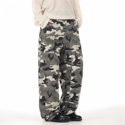 Baggy Jeans Men Camo Patchwork Y2k Demin Pants Men Parachute Open Bottom Wide Leg Streetwear for Skater Jeans3