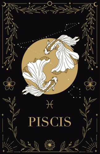 Libreta de Piscis versión Dark - Diseño zodiacal: cuaderno de notas | libreta rayada | Regalo horóscopo: Cuaderno de 120 páginas rayadas en blanco | Ideal para notas, regalos y colección