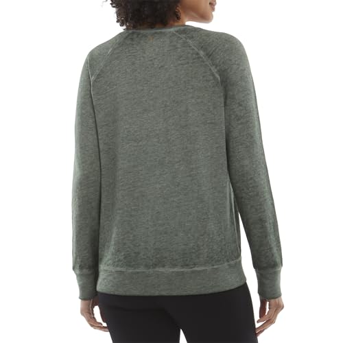Image of Danskin Women's Long Sleeve Mineral Wash Pullover Top