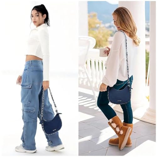 Image of BESMART Denim Crossbody Bag Quilted Shoulder Bags for Women