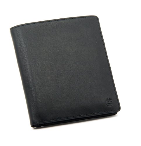 Monederos y Bolsas Esquire 48610 Negro cartera de mano pequeña para guardar monedas y tarjetas
