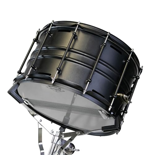 Beatello 14' x 8' Deep Shell Snare Drum, Carbon Steel Snare with 12-Vent Airflow System...