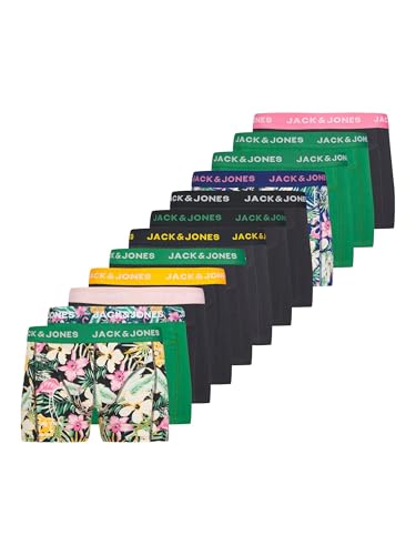 JACK & JONES Herren Jacfred Flamingo Trunks 12 Pack, Dark Navy, l (12er Pack)