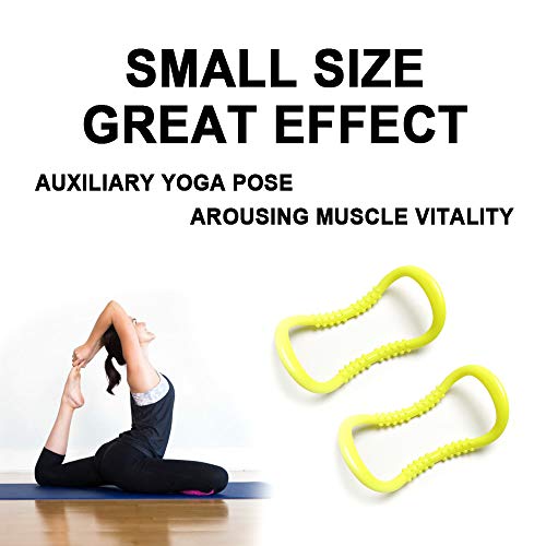 Ajcoflt 2 pcs Yoga Círculo Resistência Ao Estiramento Anel Pilates Fascia Massagem para Relaxamento