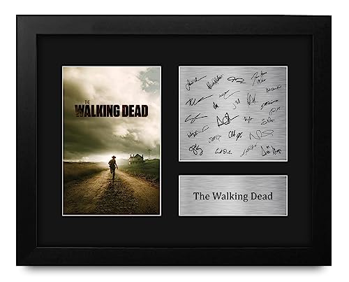 HWC Trading The Walking Dead Cast Andrew Lincon, Danai Gurira Framed Gifts Printed Signed Autograph Picture for TV Memorabilia Fans - US Letter Size