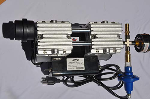Twin Piston Oilless Oilfree Oil-Less Oil-Free Vacuum Pump 5.5Cfm Good For Workshop Application Dairy Farm Milker Hookup Epoxy Resin Infusion Bagging Medical/Dental Clinic With Switch #TOP3