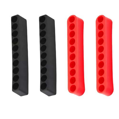 Organizador de brocas de plástico para herramientas, 4 unidades, 10 agujeros, 6, 35 mm, vástago hexagonal, compatible con almacenamiento de taller, taladro de plástico, estantería de almacenamiento