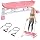 SogesPower Balance Board Trainer for Adults, Ski Balancing Machine with Resistance Bands & LCD Display, Wobble Board Rocking