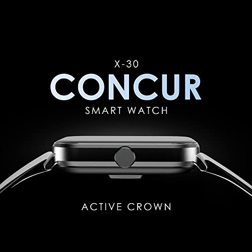 Image of RD Concur Bluetooth Calling Smartwatch, IP68 Water Resistance, 1.69'TFT Touch Screen, 25 Days Standby, 60+ Sports Mode, 24 * 7 Heart Rate, Step, Spo2, Sleep & BP Monitors | 6 Months Warranty-Black