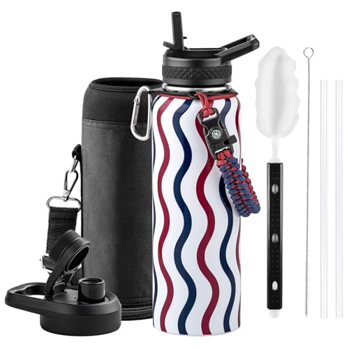 Image of RAYMYLO 2026 Soccer Biggest Event Edition Insulated Water Bottle 40 oz, Nation Flag Design, Best Souvenir & Gift for World Soccer Lover, Vacuum Stainless Steel (Cold for 36Hrs), Leak Proof & Non-BPA