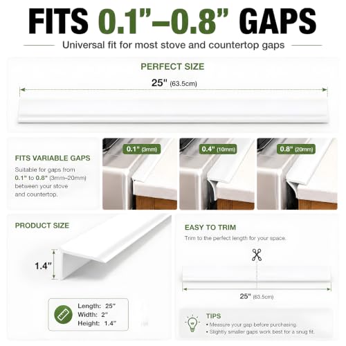 Image of Stove Gap Covers Stove Counter Gap Cover - 25 Inch Silicone Oven Gap Filler