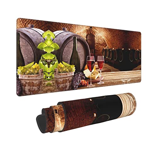 Tapis de souris rouge imperméable grand format ordinateur bureau et portable
