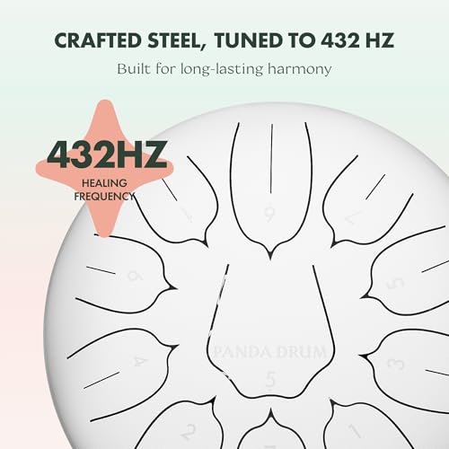 Pro (Sandstone) + Plus (White) | 432 Hz Steel Tongue Drums miniatura 5