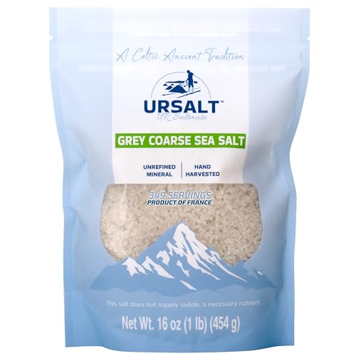 URSALT Grey Coarse French Sea Salt &ndash; Hand-Harvested Sel Gris from France (1lb...