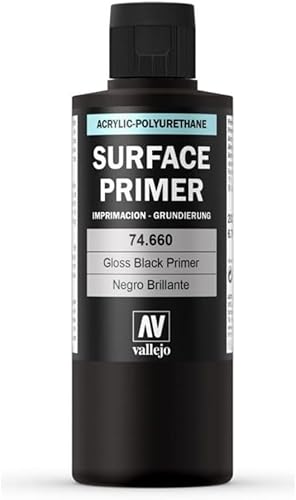 Miniatura 8 de Vallejo Pintura de imprimación negra brillante, 1.1fl oz