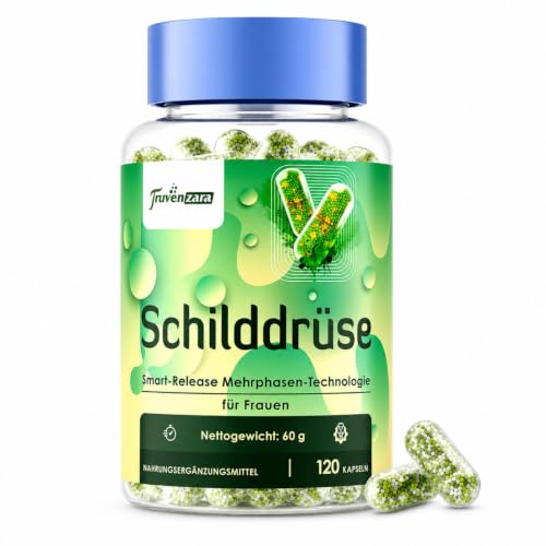 Truvenzara Schilddrüsen-Komplex für Frauen Smart-Release Mikrosphärenkapseln Nicht-GVO (120 Stück (1er Pack))