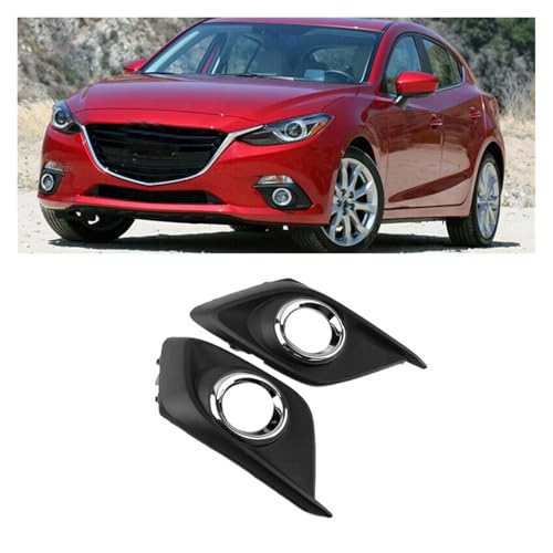 Parrillas delanteras de parachoques con moldura cromada para Mazda 3 Axela 5
