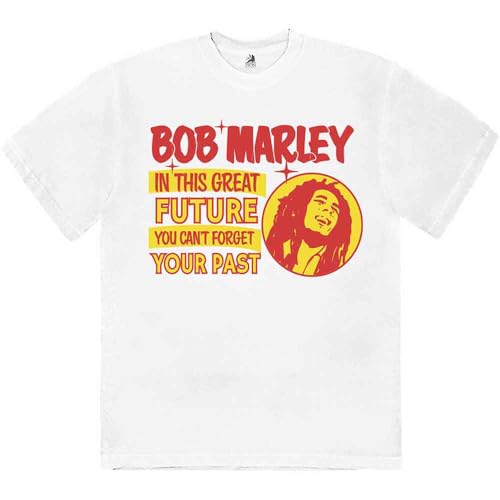 Image of Bob Marley T Shirt This Great Future Logo Official Unisex White XL