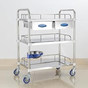 Gjvbga GJVBGA Wózek Kuchenny Stalowy 80x48x86