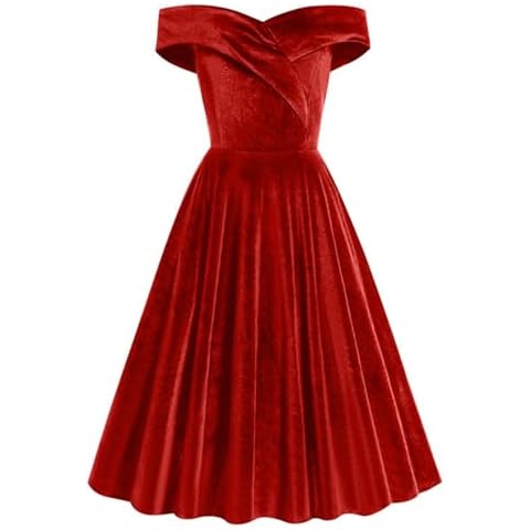 Women Vintage Velvet A-line Evening Dress Cover