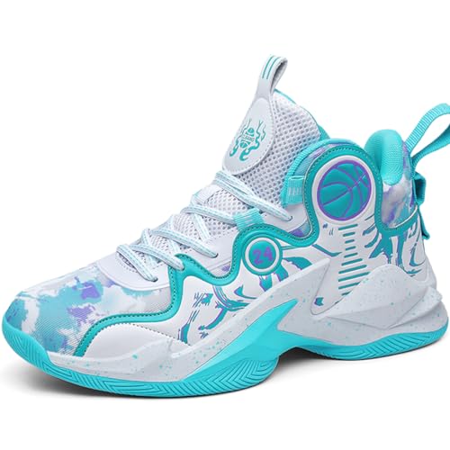 Kmrlofiy Zapatillas de Baloncesto Hombre Antideslizantes Zapatos de Baloncesto Unisex Ligeras Transpirables Masculinos Aire Libre Deportivas Zapatillas Correr Gimnasio (Sneaker-23, 40EU)