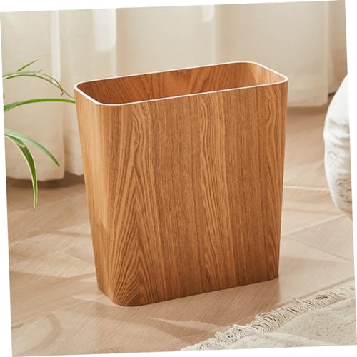 Caneca de basura moderna de madera SOLUSTRE miniatura 5