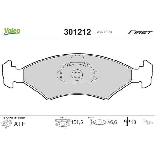 Garnitures de frein VALEO 301212 de haute précision technique - 2
