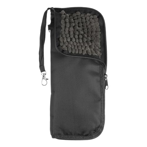 HARFINGTON Wet Umbrellas Bag 11\"x5\" Thicker Chenille Folding Umbrellas Sleeve Cover Portable Waterproof Case for Storage Carry Travel Home Outdoor, Grey