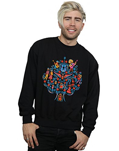 Disney Men's Coco Skull Pattern Sweatshirt X-Large Black