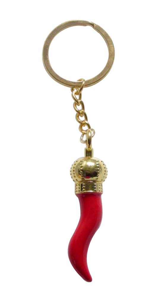 Mavijewel Sleutelhanger heren dames van staal met hanger hoorn geluksbrenger gepersonaliseerd opschrift / hoorn / helling / boom / hand van Fatima / uil / gratis verzending, 8cm, Gelegeerd staal