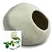 8-Natur® Cuccia per gatti testata TÜV, 100% lana equa, ecologica e priva di sostanze nocive | Cuccia per gatti con cuscino interno isolante, lavabile | Cuccia per cani di piccola taglia