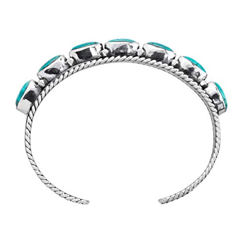Silpada 'Wythe' Turquoise Cuff Bracelet In Sterling Silver, 6.25" #TOP2
