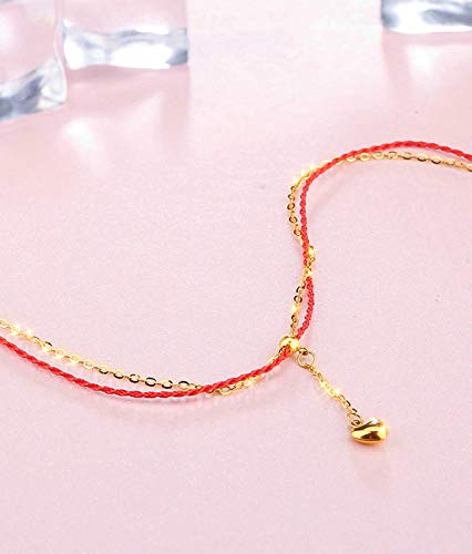 Tobillera de oro de 18 quilates KnSam una joya de lujo con perla para mujer 5