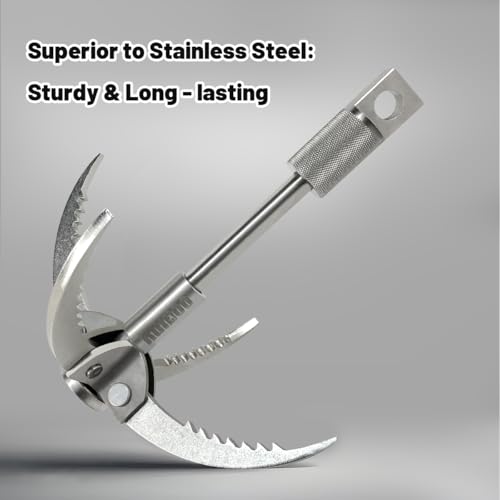 Image of Grappling Hook Folding Claw Multifunctional Stainless Steel Hook for Outdoor Camping Hiking Tree Rock Mountain Climbing