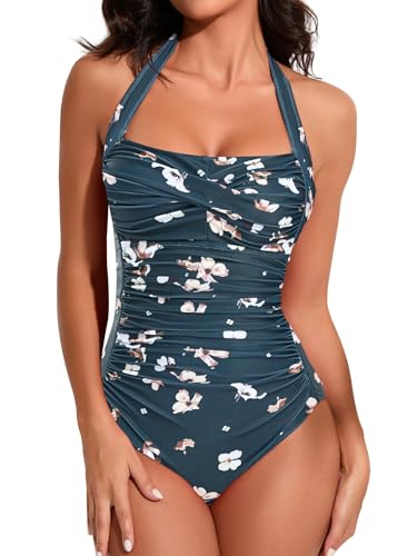 Smismivo Badeanzug Damen Bauchweg Push Up...