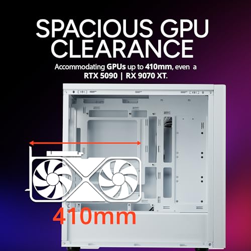 Image of Cooler Master Elite 502 White ATX High Airflow Minimalist PC Case, 410mm GPU Max, Compatible RTX 5090 RX 7090 XT, 360mm AIO Max, Type C, Tempered Glass, Triple 120mm aRGB Fan, Intakes Grill