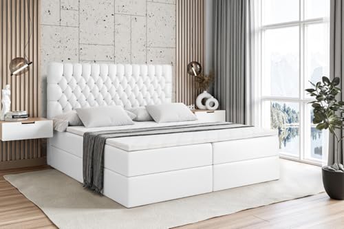 ALTDECOR Boxspringbett mit Matratze und Lattenrost, Boxbett, Topper, Polsterbett mit Bettkasten, Bett mit Stauraum H3-Matratze, Doppelbett,...