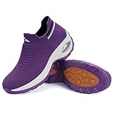 YKH Damen schlüpfen in Sportschuhe Indoor Wanderschuhe absorbieren Mode Turnschuhe leichte Schuhe für Frau