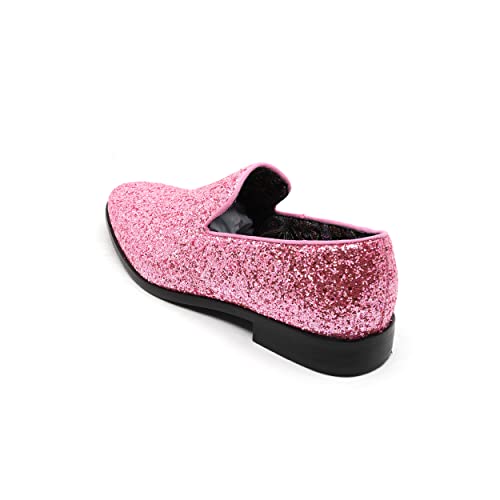 Men's Fashion Smoking Sparkly Glitter Sequin Dress Tuxedo Loafers Slip On Shoes SM-043