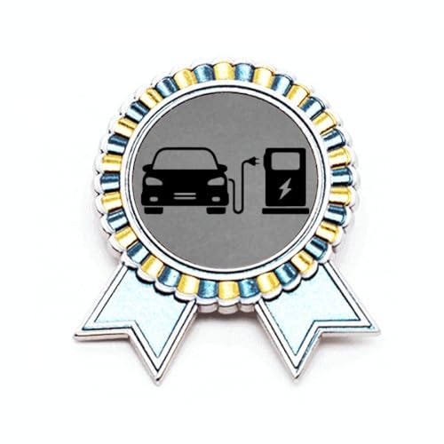 Broche noire écologique en métal taille M pour exprimer vos valeurs sans parler