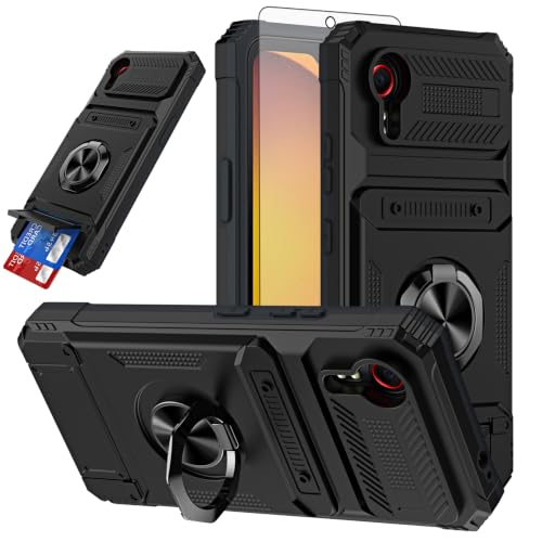 Furiet Phone Case for Samsung Galaxy Xcover 7 Card Slots Women Men Black
