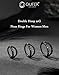 OUFER Black Nose Rings Hoops, Halloween 316L Surgical Steel 20G Double Hoop Nose Rings for Women, Hinged Segment Clicker Helix Cartilage Conch Rook Tragus Daith Piercing Jewelry-7MM