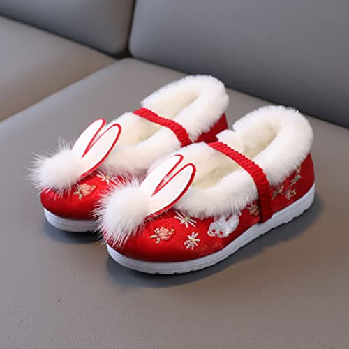 sfdgfhyf Home Boots for Little Kid Cloth Shoes For Toddler Gilrs Rubber Sole Warm Shoes Winter Snow Boots Embroidery3