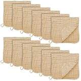 BAMBOO QUEEN 12 Pack Muslin Burp Cloths - Large 20