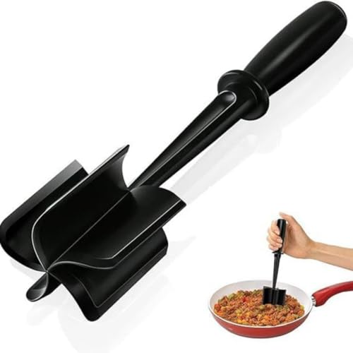 Zak.kitchen Ground Meat Chopper, 5 Blade Nylon Masher Tool, Heat Resistant Kitchen Utensil